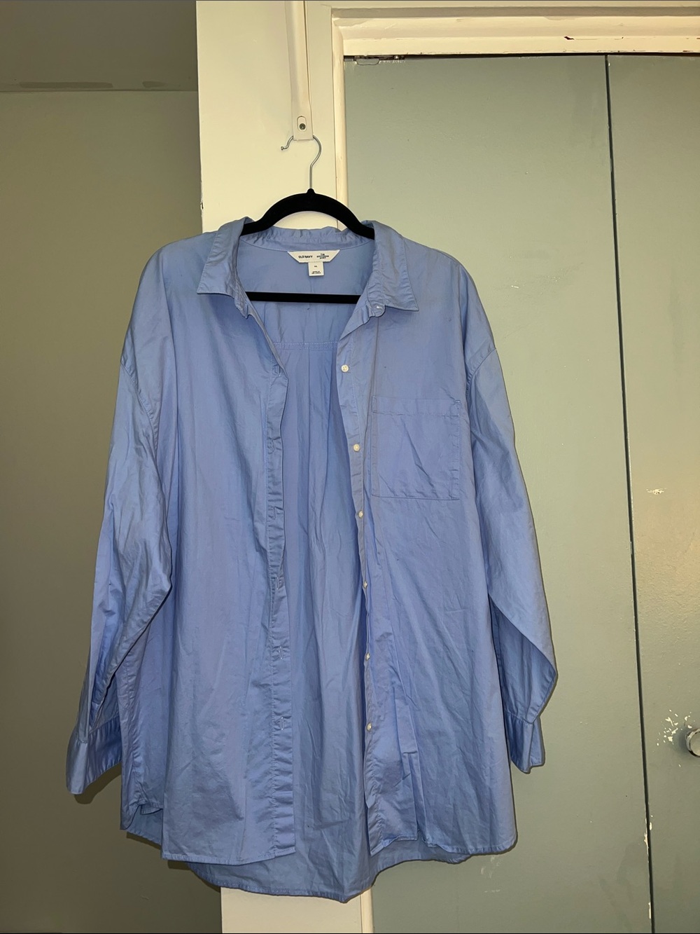 Old Navy Sky Blue Oversized Button-Down Shirt